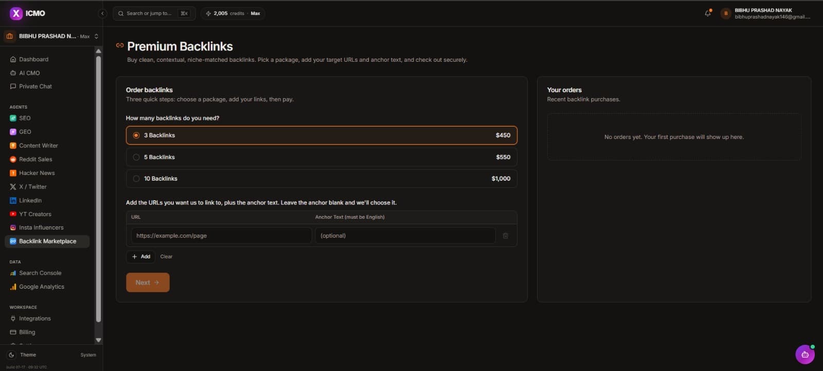 Backlink Marketplace: Authority building